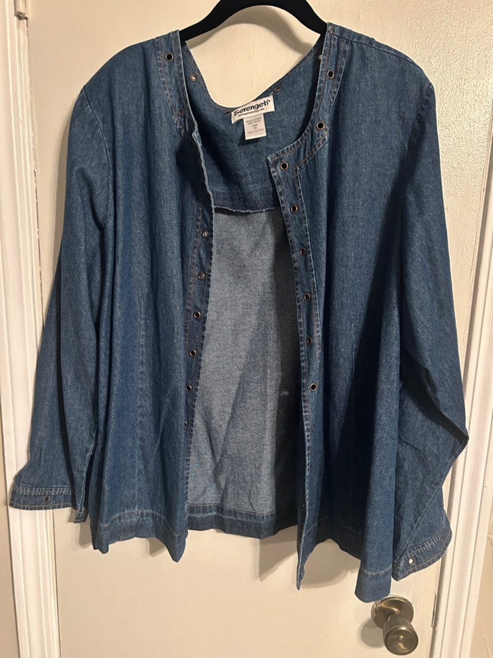Serengeti Blue Snap-Front Denim Shirt Jacket